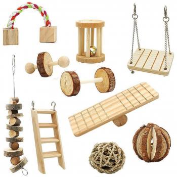 Mâcher Hamster Accessoire Bois 10 Unités