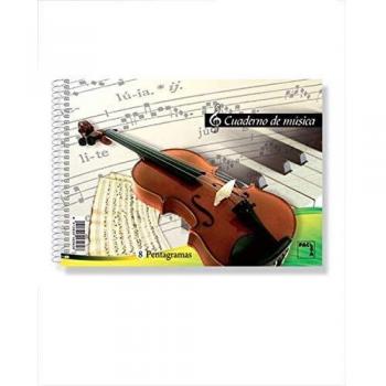 CUADERNO BLOCKS DE MUSICA 80 GRS. 4º (155X215MM.) 20 HOJAS 8 PENTAGRAMAS PACSA 18801