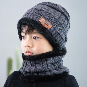 Children's Knitted Scarf and Beanie Set