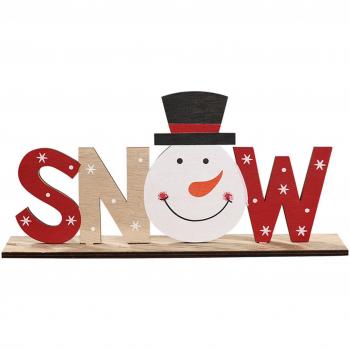 Christmas Snow Decor Wooden Plaque