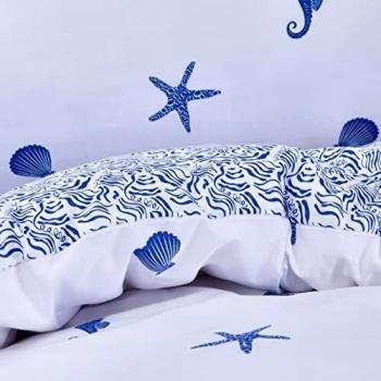Sleepdown Nautical Waves King Duvet Cover and Pillow Cases