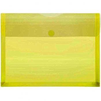 FolderSys PP-Umschlag A4 quer, Dehnfalten, gelb transparent