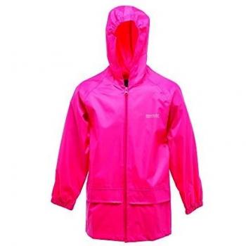 Capa Impermeable para Niños Regatta Stormbreak con Capucha rosa