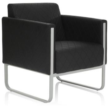 Aruba Step – Polsterarmlehner 1‑Sitz in Schwarz