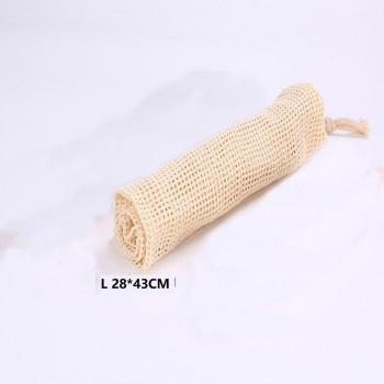 Sac de rangement réutilisable en maille de coton