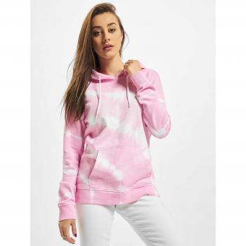 Dámská růžová mikina s kapucí Tie Dye