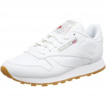 Reebok Women's CL Leather Gymnastics Shoes, Intense White/Gum