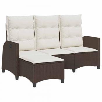 Futon estivo reclinabile L in tonalità marrone