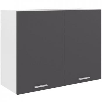 Armario de almacenamiento gris 80x31x60 cm