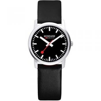 Mondaine Simply Elegant Black Leather Watch