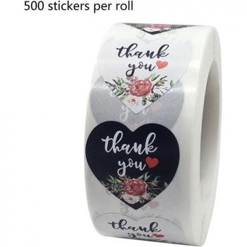 Merci Cœur Doré 500 – Stickers pour scrapbooking