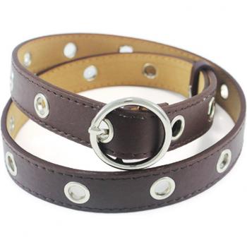 Damen Gürtel aus PU Leder mit Metall Stift Schnalle