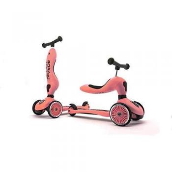 Scoot & Ride Highwaykick 2-in-1 Peach Scooter and Ride-On for Kids