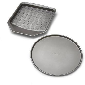 Morphy Richards Dual‑Action Pizza Pan & Crisper in Slate