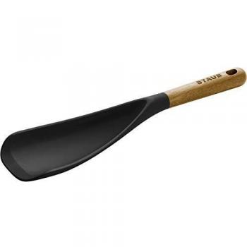 Black Silicone & Acacia Acorn Spoon/Spatula – Staub 30 cm