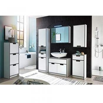 Froschkönig Badezimmerregal 24″ (Weiß/Anthrazit)