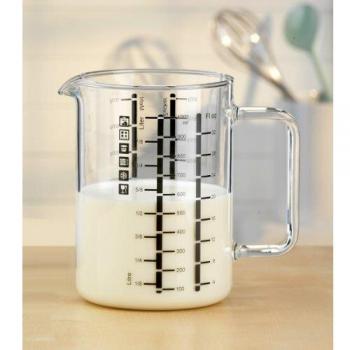 Glas-Messbecher 1 Liter mit Henkel