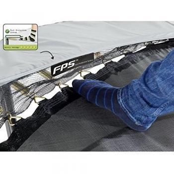 EXIT Elegant Premium Trampolin 251 cm (8,3 ft) mit Deluxe-Sicherheitsnetz – Rundblau