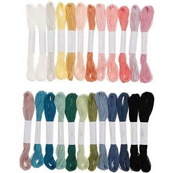 Assortiment de fils à broder Rico Design, Multicolore, 24 pcs. Pastel