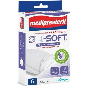 Medipresteril compressa oculare adesive white silicon 6 pezzi