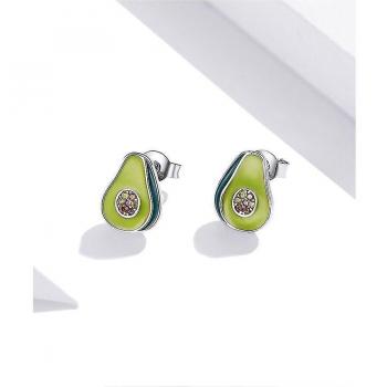 Boucles d’oreilles avocat en argent
