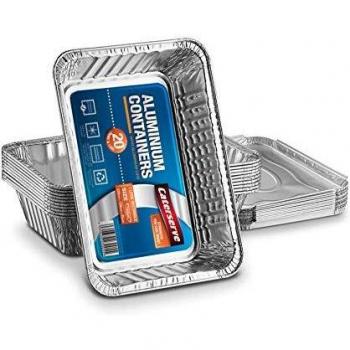PureFoil 1000mL Takeaway Trays with Lids – 20 Pieces