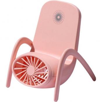 Handheld USB Fan with Protective Net and Phone Holder