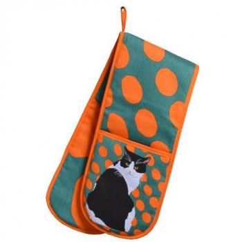 Cat Patterned Double Oven Protection Gloves