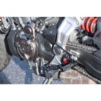 Repose-pied moto complets reculés LSL 2-Slide MT-07 / XSR700 Noir