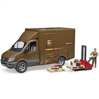 Bruder Mercedes‑Benz Sprinter UPS 02538 con accessori
