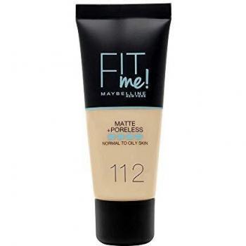 Maybelline New York, MakeUp Fit Me Foundation Matte, 112 Soft Beige, 30 milliliter