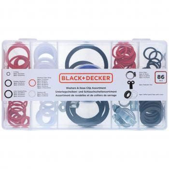 Black & Decker 86 pezzi Set di guarnizioni, rondelle e morsetti