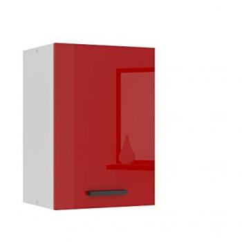 Armoire Murale BELINI, Cuisine, 1 Porte, Rouge Brillant, Dimensions 29,6x40x58 cm