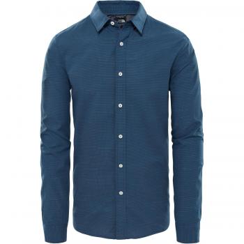 The North Face Shady Blue Langarm Shirt mit Dot Matrix Muster