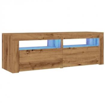 TV Cabinet en Chêne Artisanale LED Vidaxl