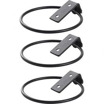 6 Inch Iron Black Wall Planter Hooks, Set of 3 Collapsible Brackets