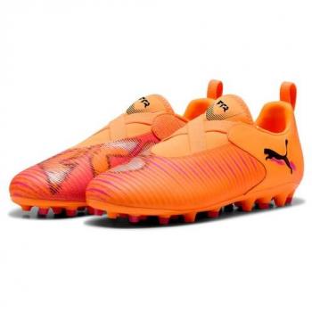 PUMA Future 8 Match Kids’ Multi‑Ground – Black Heat‑Fire (Mg, 5.5)