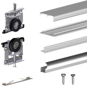 Kit de Rail Coulissant Slid'up 210 en Aluminium pour Placards