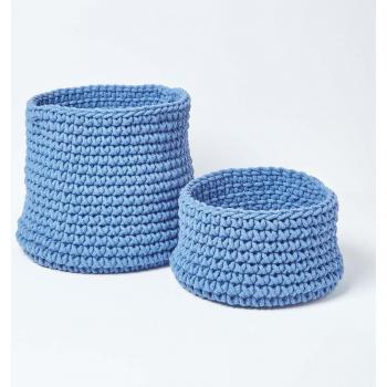 Cotton Knitted Round Storage Basket