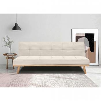 Futon Dorel Home 3 places Tissu Blanc