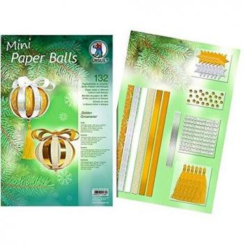 Ludwig Bähr Mini Papierkugeln Bastelset Goldene Ornamente