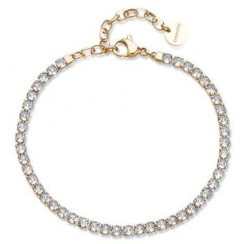 Desideri BEI100 Bracelet Tennis Or + Zircone Transparent