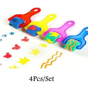 4pcs Flower Sponge Brushes for Art and Crafts
