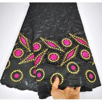 Tissu africain bazin riche avec pierres pour fête YLC828