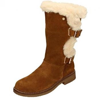 Hush Puppies Women's Megan Tan Suede Mid Calf Boots