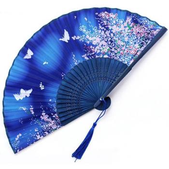 Tassel Adorned Chinese Japanese Folding Fan