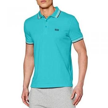 BOSS Paddy, Polo coupe droite Col Polo Homme, Bleu (Open Blue 488), Small