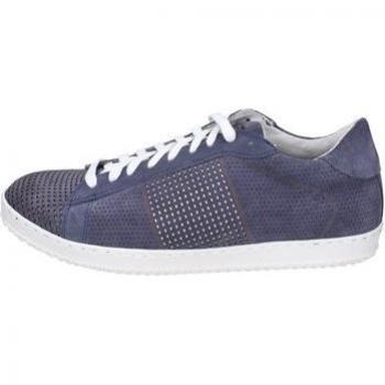 Baskets à Lacets Homme – Bleu Nuit, Tissu Nubuck