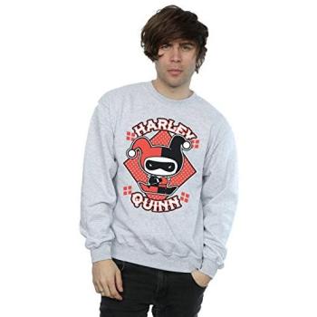 Grey Chibi Harley Quinn Graphic Pullover (Size S)