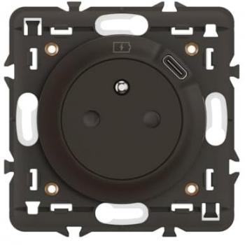 Prise murale Céliane Noir avec port USB-C Legrand